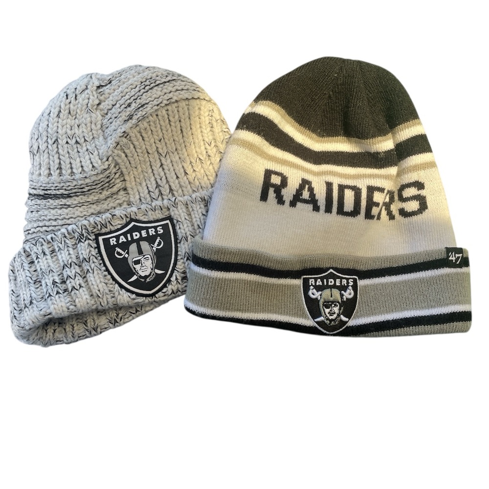 2pk bundle  NFL Raiders beanies